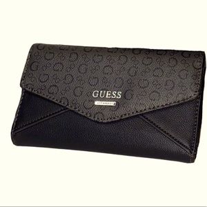 GUESS grey and black womens wallet